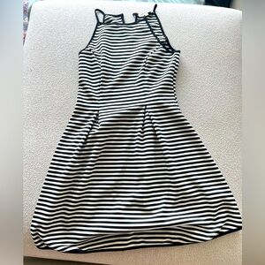Black and white stripe dress